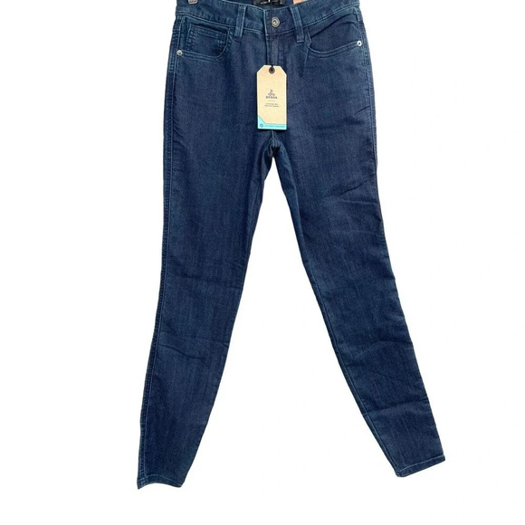 Prana Oday Skinny Jeans Stretch Mid Rise Blue Indigo Size 2/26 - Picture 3 of 10